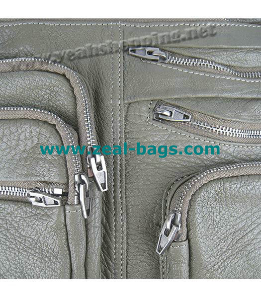 AAA Replica Alexander Wang Max Fanny Pack Bag Silver Grey Lambskin Silver Metal - Click Image to Close